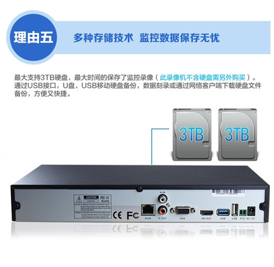 云視安24路高清NVR 全場景智能監控解決方案